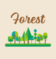 forest in flat style graphic design vector image vector image