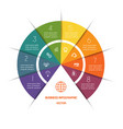 infographic color semicircle template with text vector image vector image