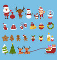 isolated of christmas set vector image vector image