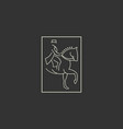 rider man on horse at dressage competition vector image