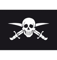 jolly roger black vector image vector image