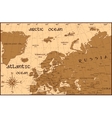 vintage europe map vector image