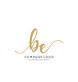 be initial handwriting logo design vector image