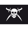jolly roger black vector image vector image