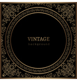 gold frame on black vector image vector image