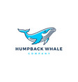 humpback whale logo icon vector image