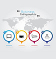 abstract business infographics options template vector image