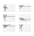 card notes with gift bows vector image