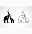 elephants design on white background wild animals vector image vector image