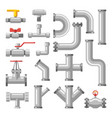 pipe or pipeline parts valves for water oil gas vector image vector image