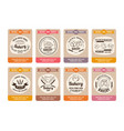 price cards with different types of bread labels vector image vector image