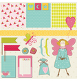 design elements - baby birthday party set vector image