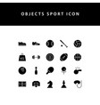 object sport glyph style icon set vector image vector image