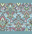 seamless pattern with henna mehndi floral vector image