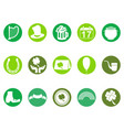 green round st patricks day button icons set vector image