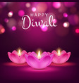 happy diwali poster indian lights festival vector image