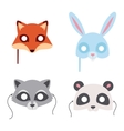 cartoon animal party mask vector image