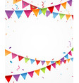 Celebration Background With Bunting Flags Vector Image