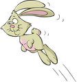 jumping bunny vector image vector image