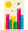 spring time city vector image