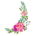 decorative hand painting of rose isolated on white vector image