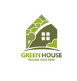 eco house with green tree background vector image