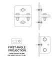 first angle orthographic projection vector image