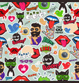 graffiti seamless texture with social media signs vector image