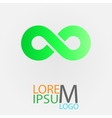 limitless green symbol icon or logo infinity vector image