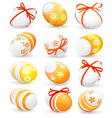 set of easter eggs vector image