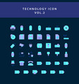 technology flat style design icon set vol2 vector image vector image