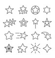 stars line icon set vector image