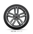 aluminum wheel car tire style sport vector image