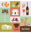 symbols of rome vector image