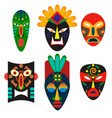 traditional mask of african tribes religious vector image