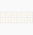 zodiac astrology horoscope signs linear design vector image vector image