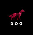 logo dog gradient colorful style vector image vector image