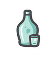 moonshine liquor jug icon cartoon vector image