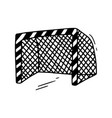 soccer goal icon silhouette football vector image