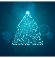 circuit board background christmas tree vector image
