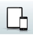 computer tablet with smartphone vector image