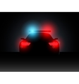 police car in the dark with included vector image