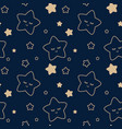 starry sky seamless children pattern vector image vector image