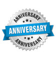 anniversary round isolated silver badge vector image