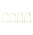 golden geometric frames in art deco style luxury vector image