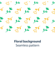 green and yellow flowers fancy backdrop pattern vector image