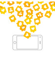 phone and push notifications vector image vector image