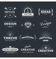 vintage design elements retro style typography vector image vector image