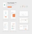 flat mobile ui kit vector image vector image