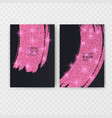 set of black and glitter design templates vector image vector image